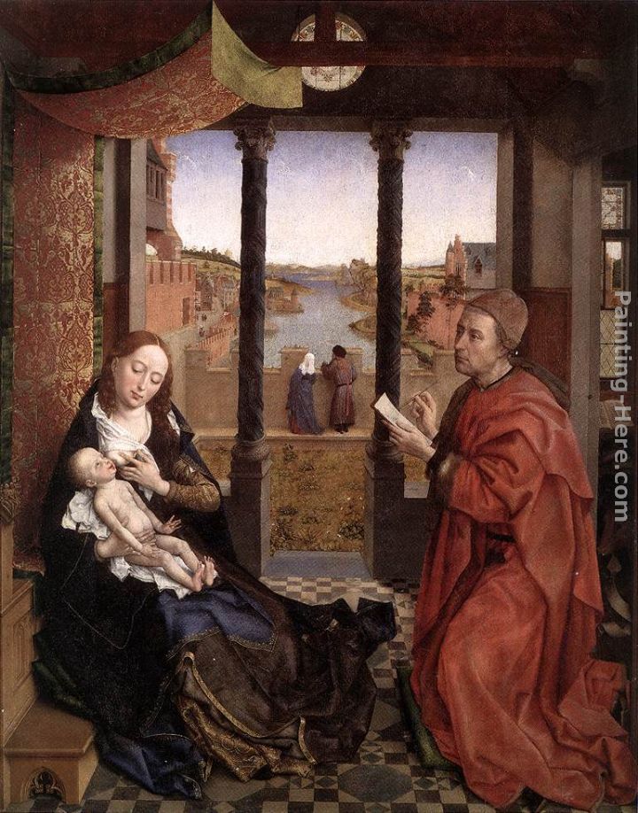 St. Luke painting the Madonna painting - Rogier van der Weyden St. Luke painting the Madonna art painting